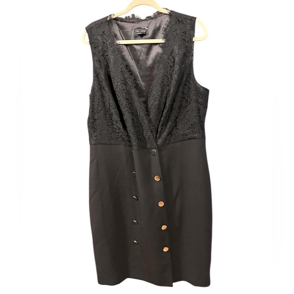City chic lace tuxedo plus size M